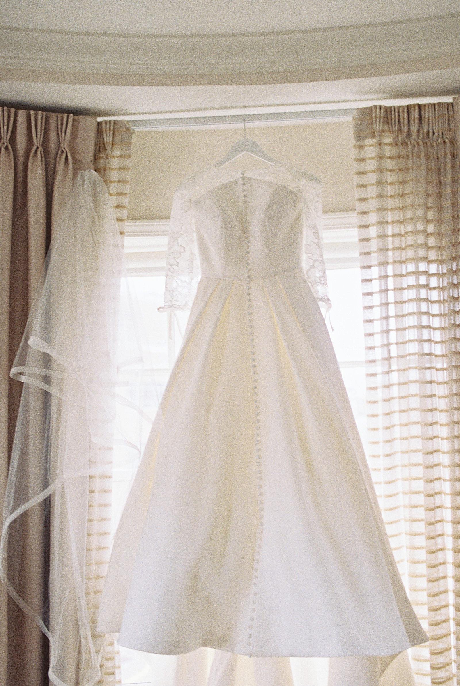 custom wedding dress shot on film photography at the townsend in birmingham michigan